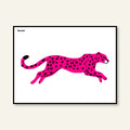 Poster - Leopardo / Vari Colori / Sfondo Bianco