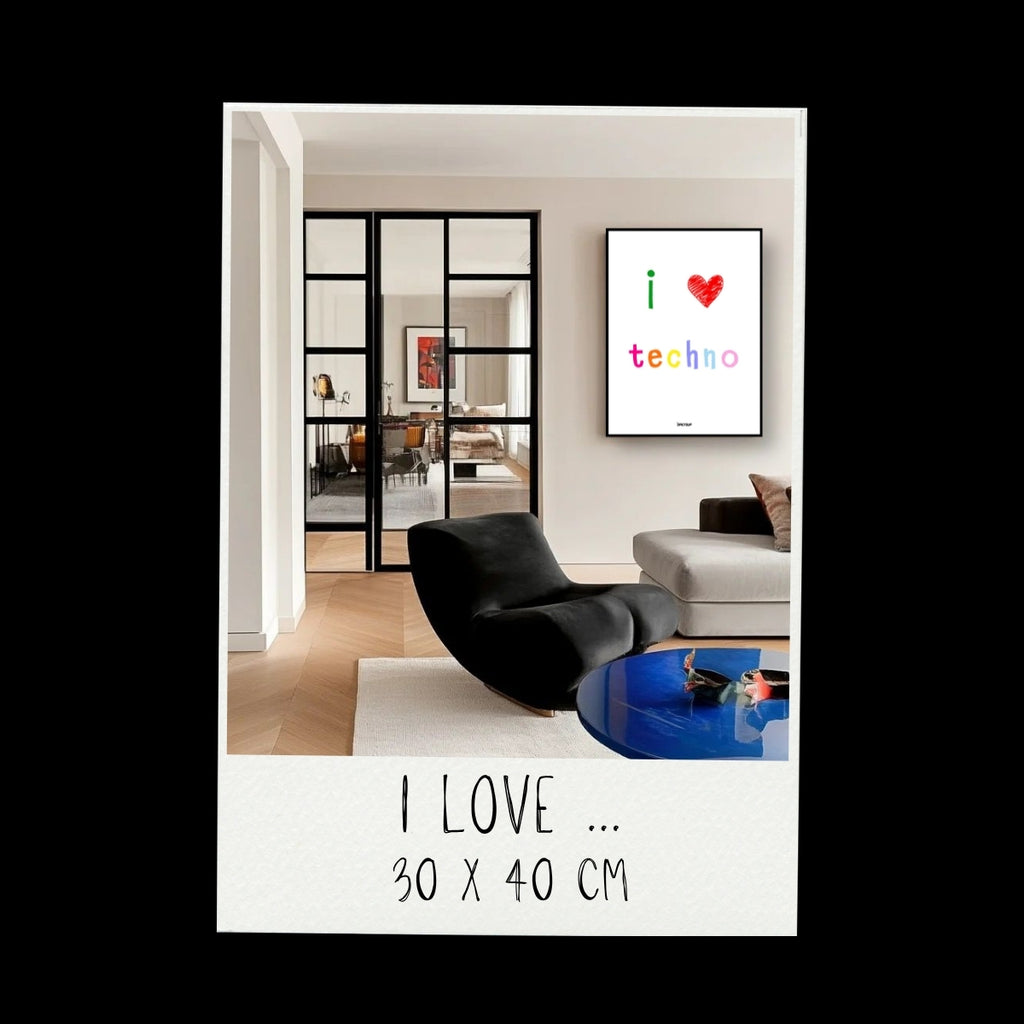 Poster - I Love Techno / Versione verticale