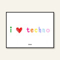Poster - I Love Techno / Versione orizzontale
