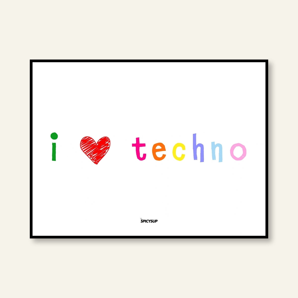 Poster - I Love Techno / Versione orizzontale