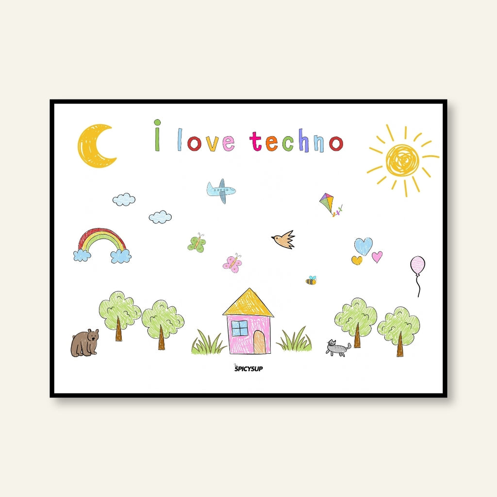 Poster - I Love Techno / Versione unica