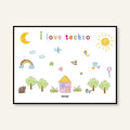 Poster - I Love Techno / Versione unica