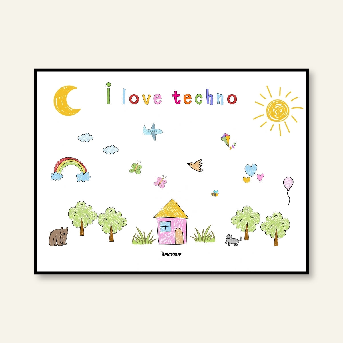Poster - I Love Techno / Versione unica