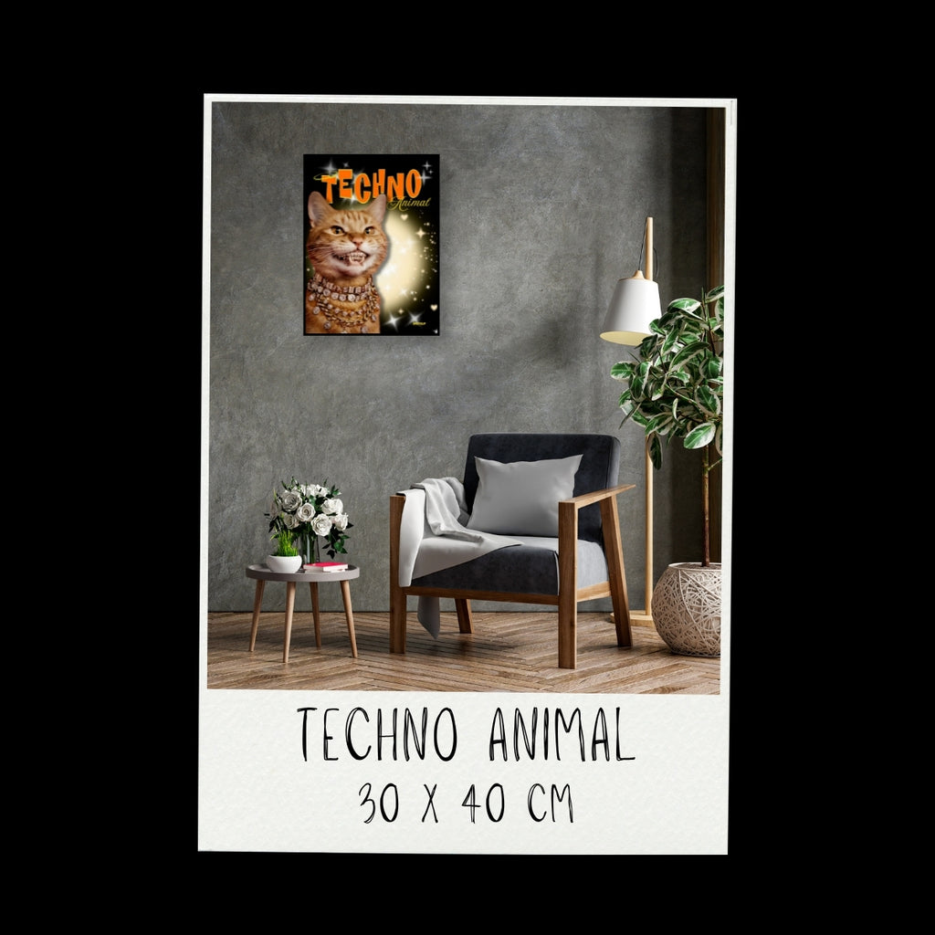 Poster - Techno animal_02 / Vari Colori