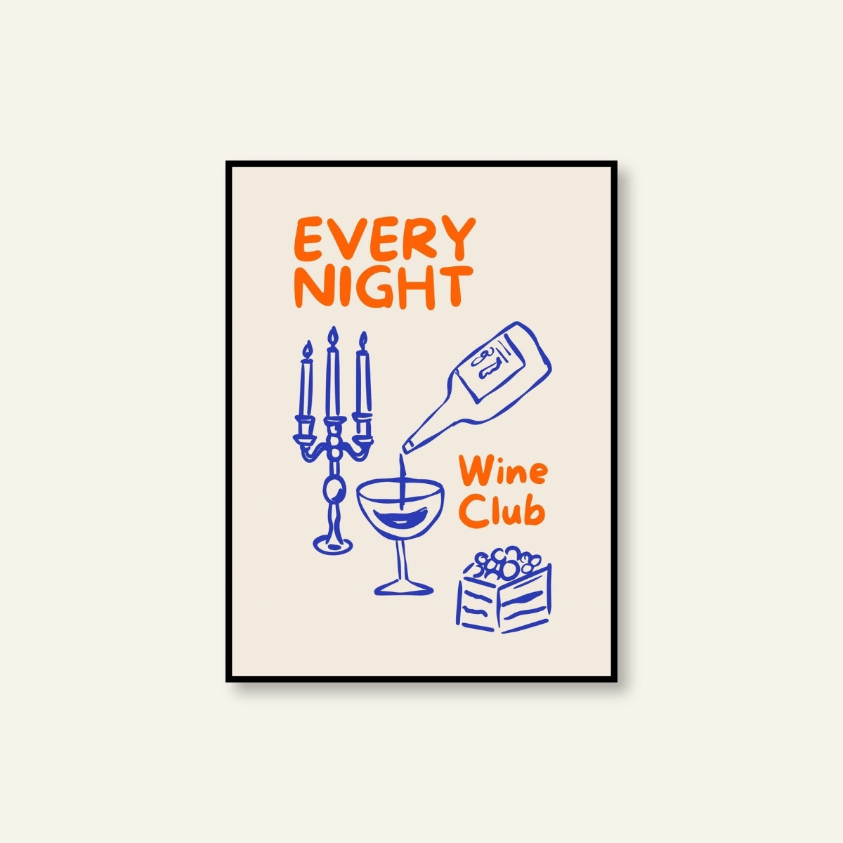 Poster - Wine Club / Vari Colori