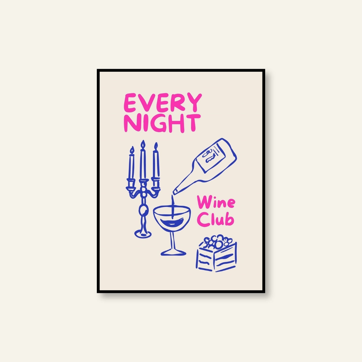 Poster - Wine Club / Vari Colori