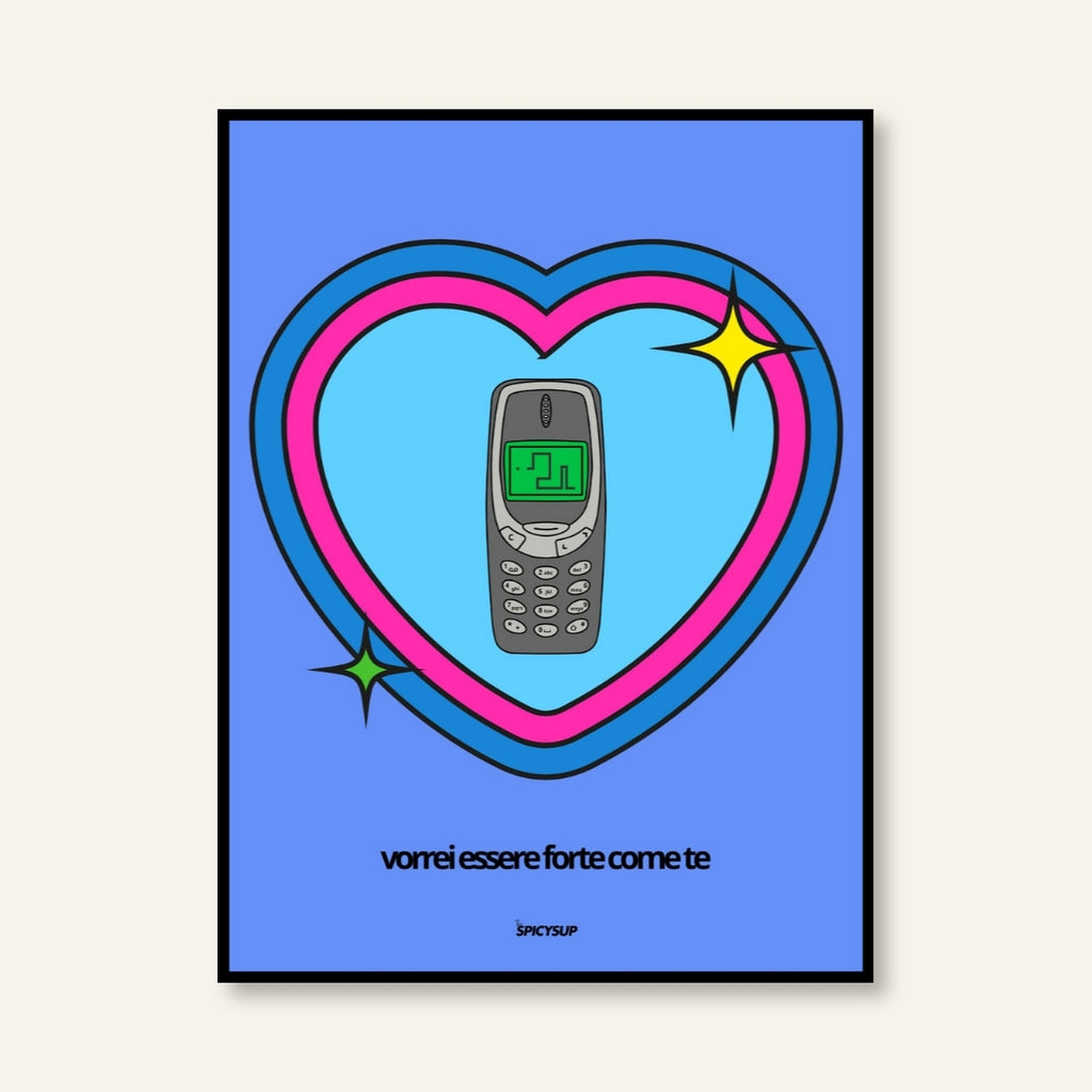 Poster - Forte come / versione cuore / Vari colori