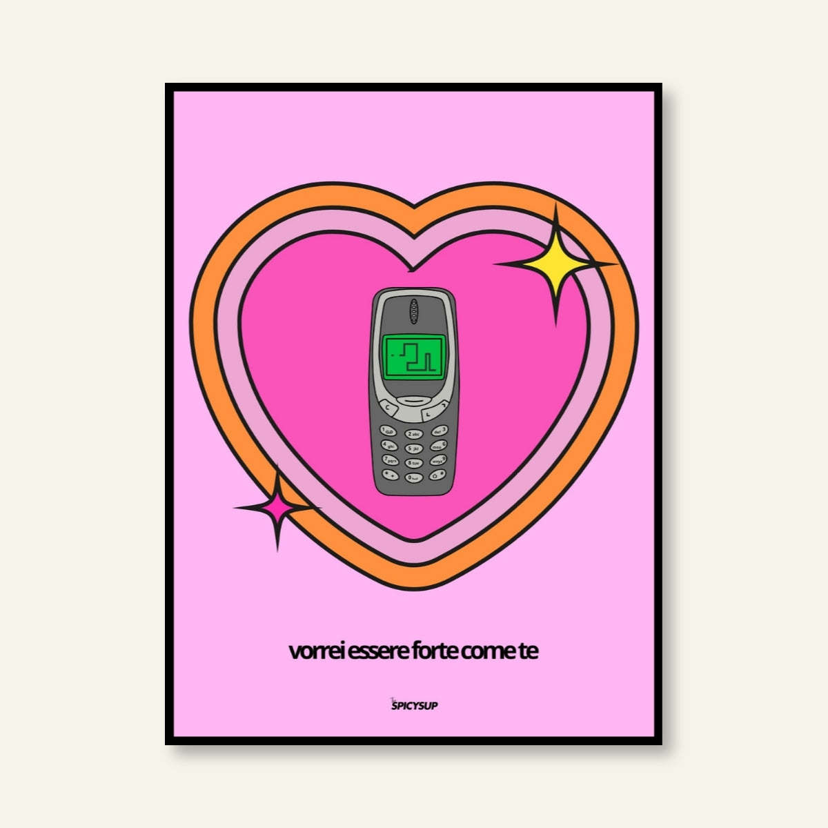 Poster - Forte come / versione cuore / Vari colori