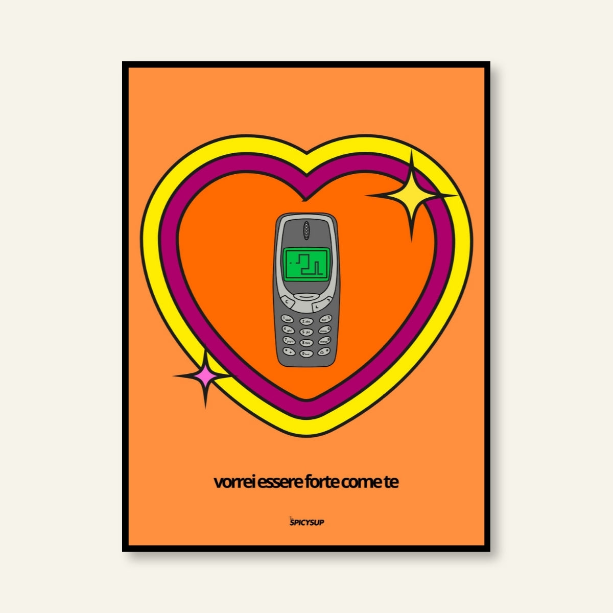 Poster - Forte come / versione cuore / Vari colori