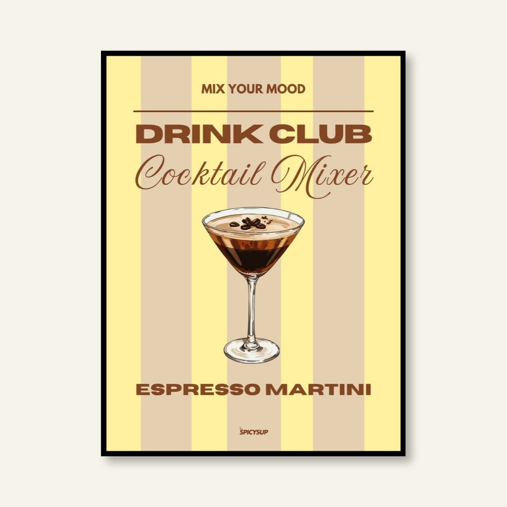Poster - Cocktail / Espresso Martini / Righe