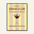 Poster - Cocktail / Espresso Martini / Righe