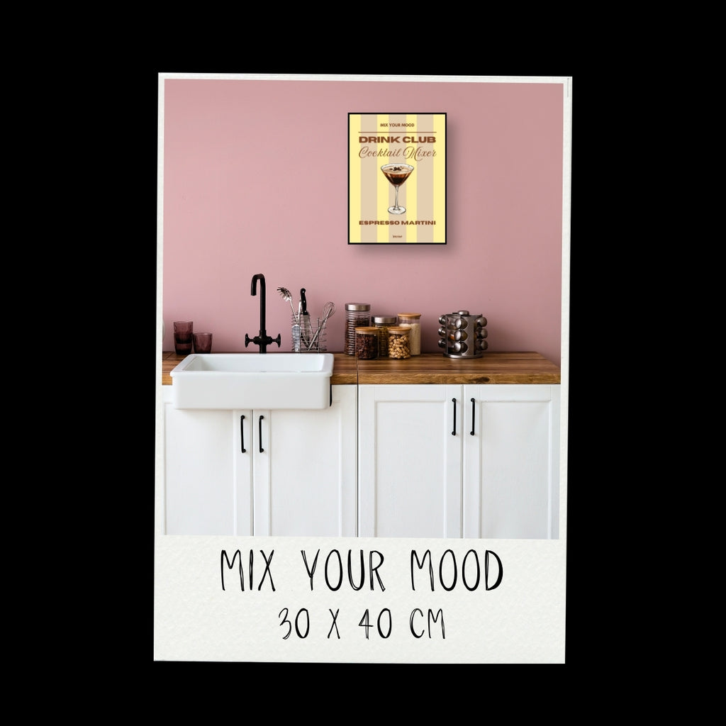 Poster - Cocktail / Espresso Martini / Righe