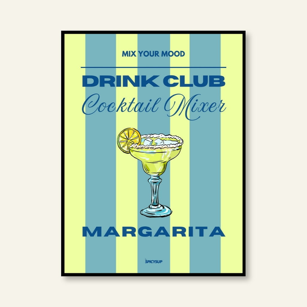 Poster - Cocktail / Margarita / Righe