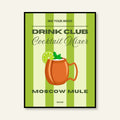 Poster - Cocktail / Moscow Mule / Righe