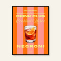 Poster - Cocktail / Negroni / Righe