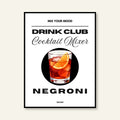 Poster - Cocktail / Negroni
